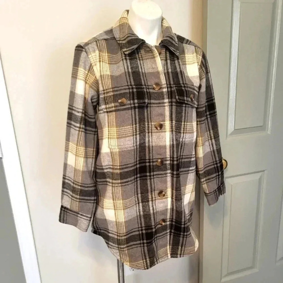 Old Navy Button Down Plaid Shacket Slightly Oversized Jacket(S) - Picture 1 of 11
